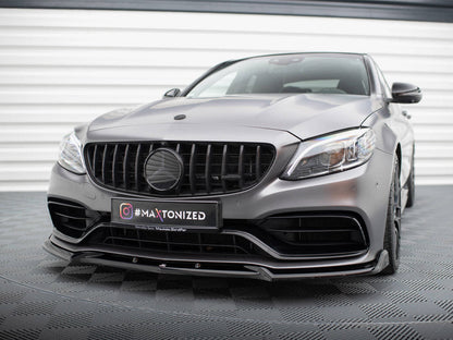 Maxton Design - FRONT SPLITTER V.2 MERCEDES-AMG C63 SEDAN / ESTATE W205 FACELIFT