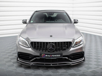 Maxton Design - FRONT SPLITTER V.2 MERCEDES-AMG C63 SEDAN / ESTATE W205 FACELIFT