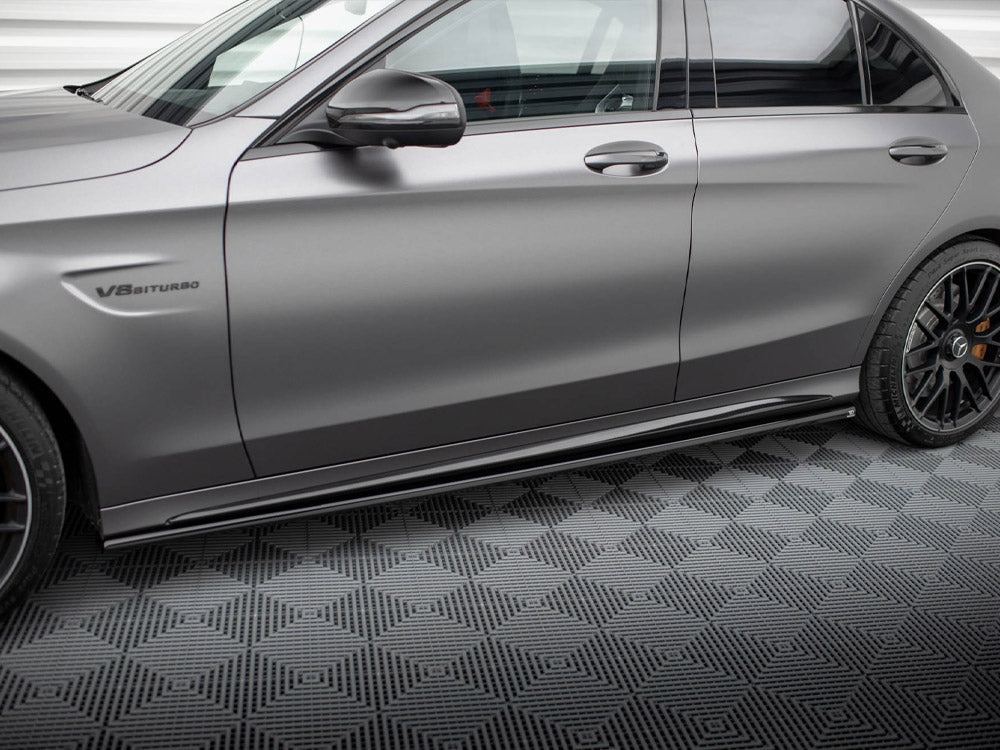 Maxton Design - SIDE SKIRTS DIFFUSERS MERCEDES-AMG C63 SEDAN / ESTATE W205 FACELIFT