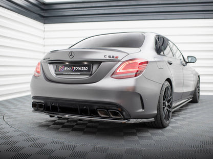 Maxton Design - REAR SPLITTER (VERTICAL BARS) MERCEDES-AMG C63 SEDAN / ESTATE W205 FACELIFT
