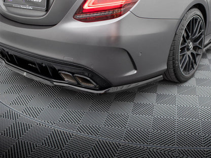 Maxton Design - REAR SPLITTER (VERTICAL BARS) MERCEDES-AMG C63 SEDAN / ESTATE W205 FACELIFT