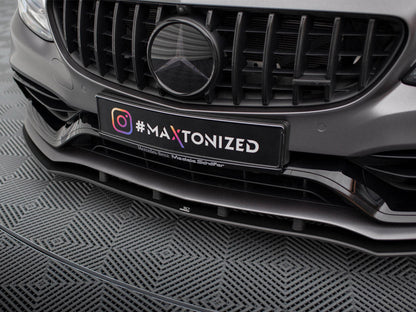 Maxton Design - STREET PRO FRONT SPLITTER MERCEDES-AMG C63 SEDAN / ESTATE W205 FACELIFT