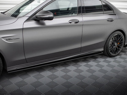 Maxton Design - STREET PRO SIDE SKIRTS DIFFUSERS MERCEDES-AMG C63 SEDAN / ESTATE W205 FACELIFT