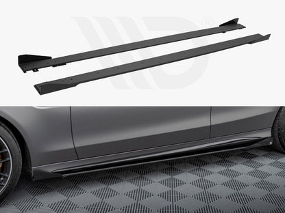 Maxton Design - STREET PRO SIDE SKIRTS DIFFUSERS + FLAPS MERCEDES-AMG C63 SEDAN / ESTATE W205 FACELIFT