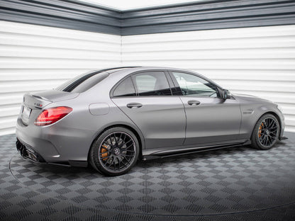 Maxton Design - STREET PRO SIDE SKIRTS DIFFUSERS + FLAPS MERCEDES-AMG C63 SEDAN / ESTATE W205 FACELIFT