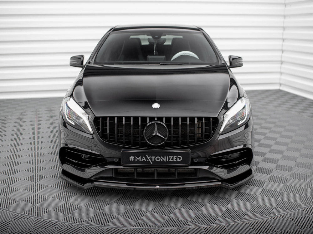 Maxton Design - FRONT SPLITTER V.1 MERCEDES-BENZ A AMG-LINE W176 FACELIFT
