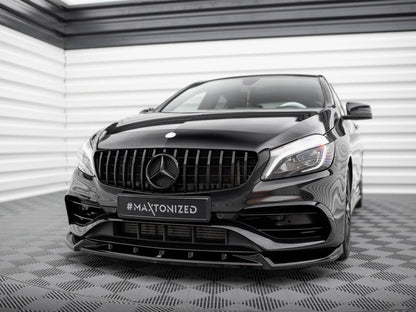 Maxton Design - FRONT SPLITTER V.2 MERCEDES-BENZ A AMG-LINE W176 FACELIFT