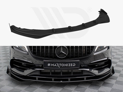 Maxton Design - STREET PRO FRONT SPLITTER + FLAPS MERCEDES-BENZ A AMG-LINE W176 FACELIFT