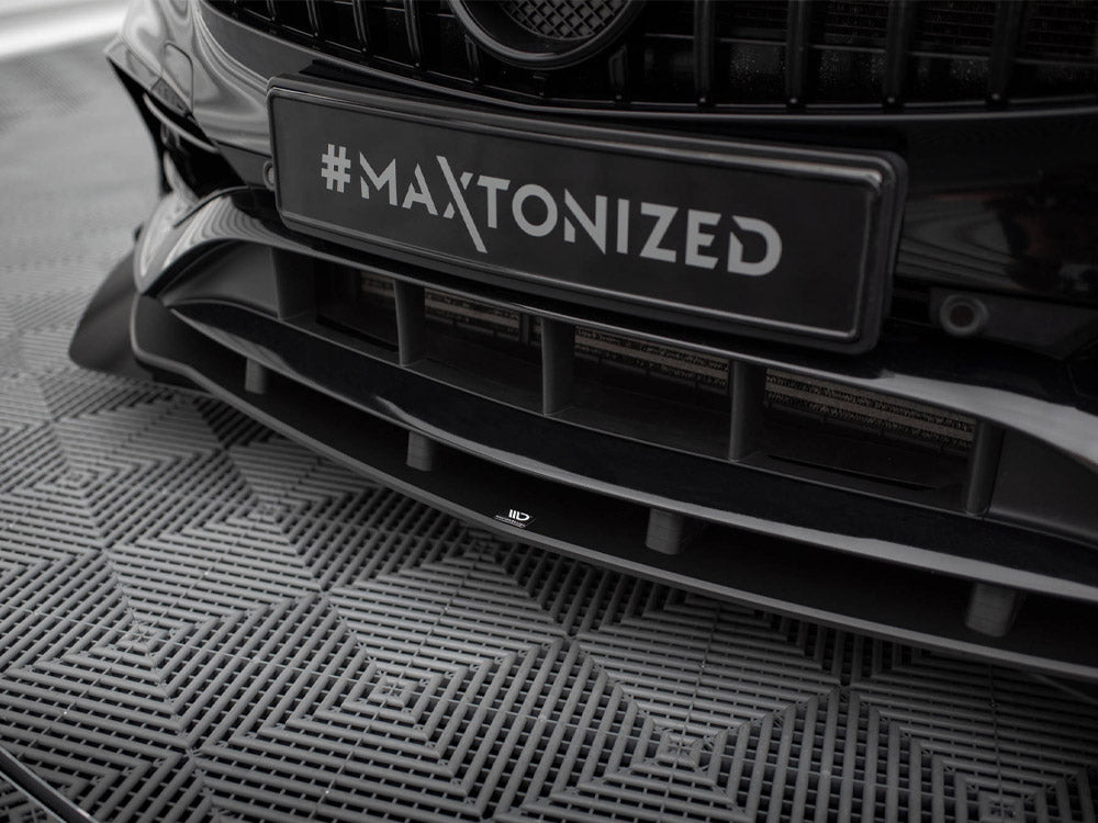 Maxton Design - STREET PRO FRONT SPLITTER + FLAPS MERCEDES-BENZ A AMG-LINE W176 FACELIFT