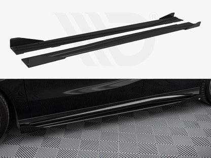 Maxton Design - STREET PRO SIDE SKIRTS DIFFUSERS + FLAPS MERCEDES-BENZ A AMG-LINE W176 FACELIFT