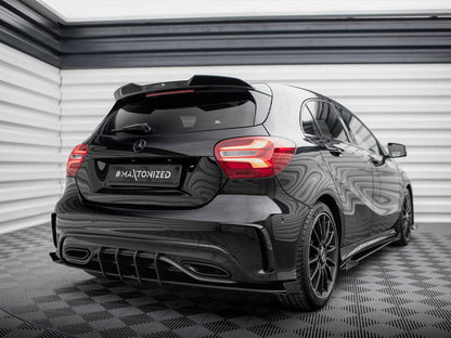 Maxton Design - STREET PRO REAR DIFFUSER + FLAPS MERCEDES-BENZ A AMG-LINE W176 FACELIFT