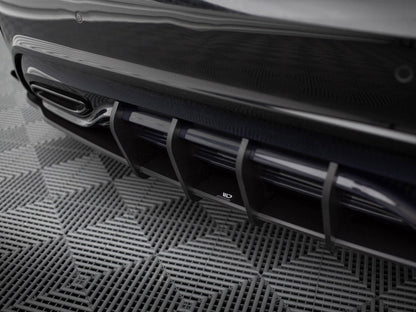 Maxton Design - STREET PRO REAR DIFFUSER + FLAPS MERCEDES-BENZ A AMG-LINE W176 FACELIFT