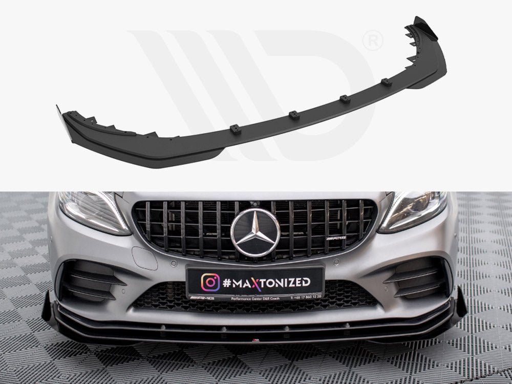Maxton Design - STREET PRO FRONT SPLITTER + FLAPS MERCEDES-AMG C43 COUPE C205 FACELIFT