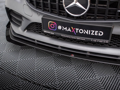 Maxton Design - STREET PRO FRONT SPLITTER + FLAPS MERCEDES-AMG C43 COUPE C205 FACELIFT