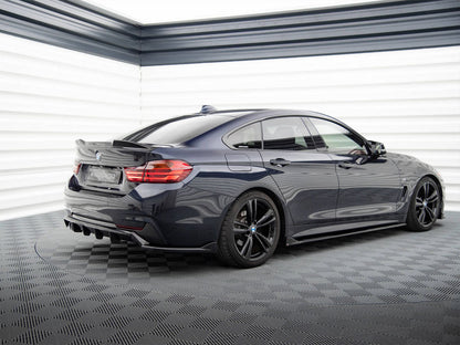 Maxton Design - Central Rear Splitter (Vertical Bars) BMW 4 Coupe / Gran Coupe / Cabrio M-Pack F32 / F36 / F33