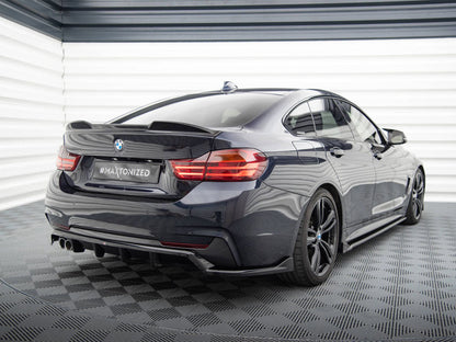 Maxton Design - Central Rear Splitter (Vertical Bars) BMW 4 Coupe / Gran Coupe / Cabrio M-Pack F32 / F36 / F33