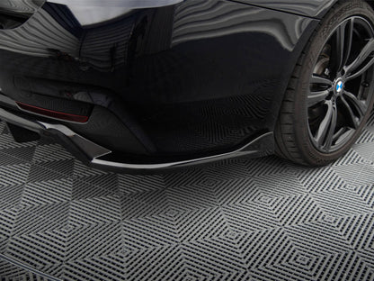 Maxton Design - Central Rear Splitter (Vertical Bars) BMW 4 Coupe / Gran Coupe / Cabrio M-Pack F32 / F36 / F33