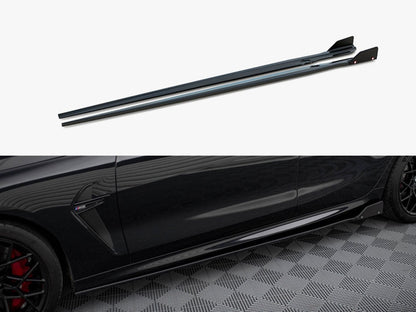 Maxton Design - Side Skirts Diffusers V.1 + Flaps BMW M8 Gran Coupe F93 / 8 Gran Coupe M-Pack G16