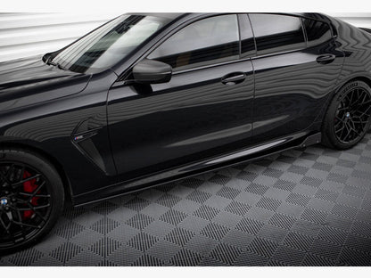 Maxton Design - Side Skirts Diffusers V.1 + Flaps BMW M8 Gran Coupe F93 / 8 Gran Coupe M-Pack G16
