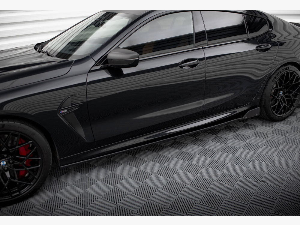 Maxton Design - Side Skirts Diffusers V.1 + Flaps BMW M8 Gran Coupe F93 / 8 Gran Coupe M-Pack G16