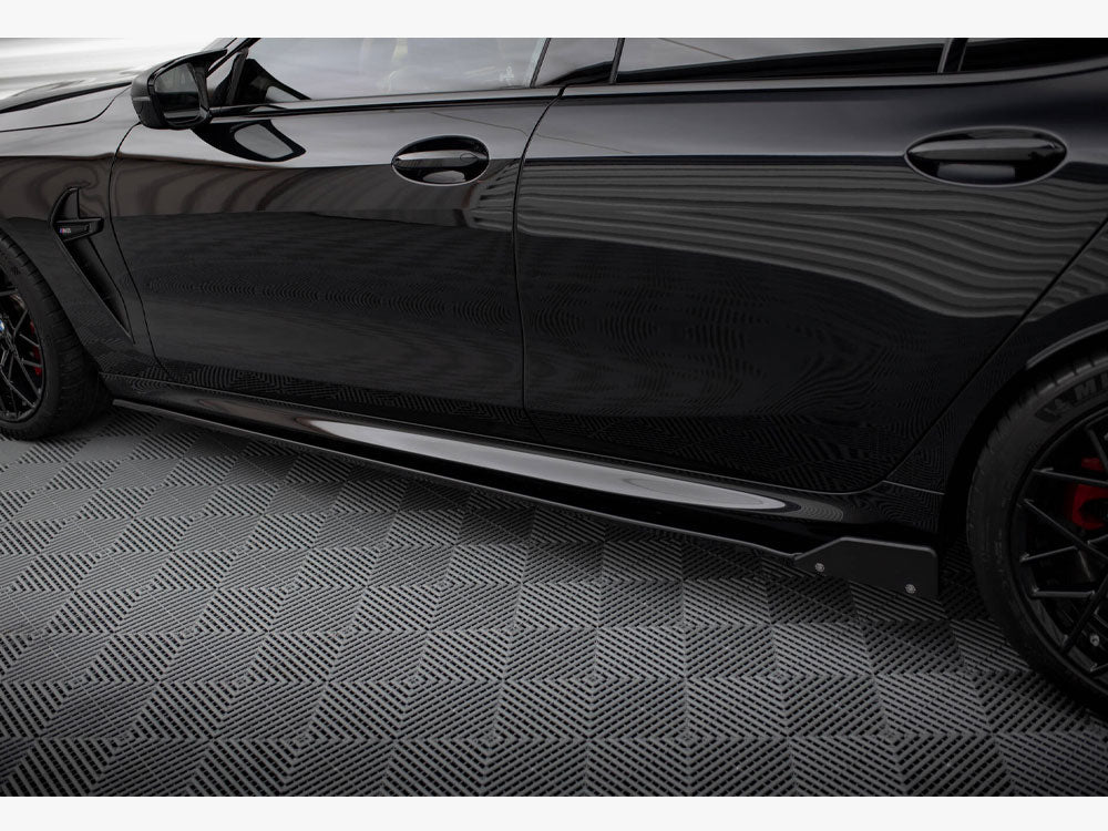 Maxton Design - Side Skirts Diffusers V.1 + Flaps BMW M8 Gran Coupe F93 / 8 Gran Coupe M-Pack G16