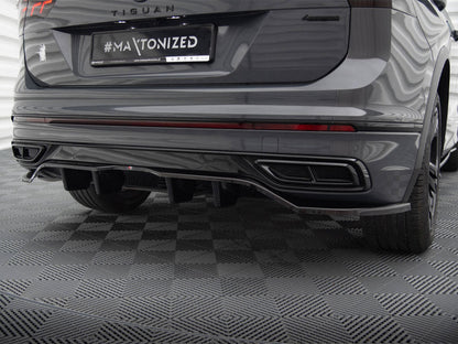 Maxton Design - Central Rear Splitter (Vertical Bars) Volkswagen Tiguan R-Line Mk2 Facelift