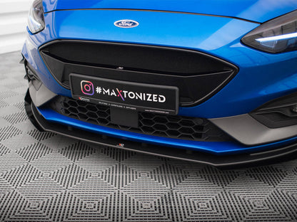 Maxton Design - Street PRO Front Splitter + Flaps Ford Focus ST / ST-Line Mk4