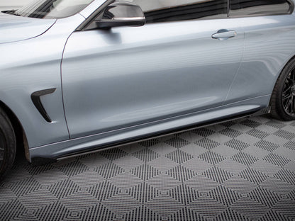 Maxton Design - STREET PRO SIDE SKIRTS DIFFUSERS + FLAPS BMW 4 COUPE / GRAN COUPE / CABRIO M-PACK F32 / F36 / F33