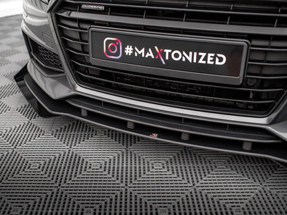 Maxton Design - Street PRO Front Splitter + Flaps Audi TT S / S-Line 8S