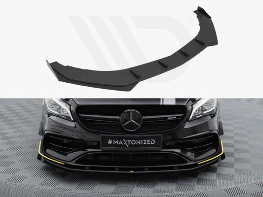 Maxton Design - STREET PRO FRONT SPLITTER + FLAPS MERCEDES-AMG CLA 45 AERO C117 FACELIFT