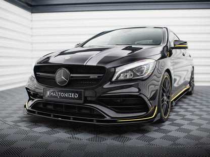 Maxton Design - STREET PRO FRONT SPLITTER + FLAPS MERCEDES-AMG CLA 45 AERO C117 FACELIFT