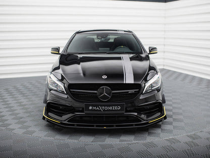 Maxton Design - STREET PRO FRONT SPLITTER + FLAPS MERCEDES-AMG CLA 45 AERO C117 FACELIFT