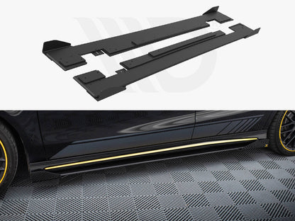Maxton Design - Street PRO Side Skirts Diffusers + Flaps Mercedes-AMG CLA 45 C117 Facelift