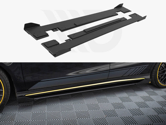 Maxton Design - Street PRO Side Skirts Diffusers + Flaps Mercedes-AMG CLA 45 C117 Facelift