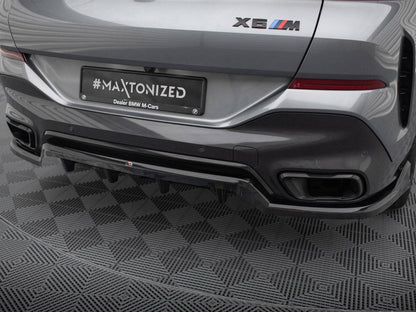 Maxton Design - Central Rear Splitter (Vertical Bars) V.2 BMW X6 M-Pack G06 Facelift