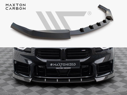 Maxton Design Carbon Division Carbon Fibre Front Lip Splitter V2 for BMW M2 G87 (2023-2025) | Front Spoiler/Chin Spoiler | Gloss 2x2 Twill PrePreg Performance Bumper Lip