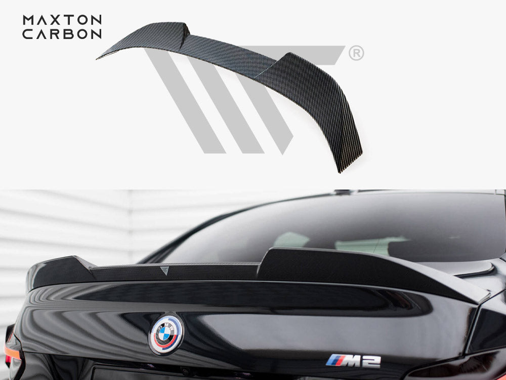 Maxton Design Carbon Fibre/Fiber Rear Spoiler – Boot/Trunk Lip Ducktail Wing for BMW G87 M2 & G42 2 Series Coupe incl. M240i & M Sport | Gloss Carbon Bootlid/Tailgate Lip
