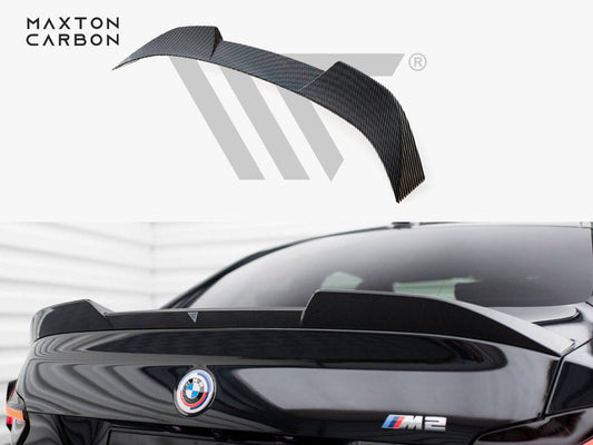 Maxton Design Carbon Fibre/Fiber Rear Spoiler – Boot/Trunk Lip Ducktail Wing for BMW G87 M2 & G42 2 Series Coupe incl. M240i & M Sport | Gloss Carbon Bootlid/Tailgate Lip