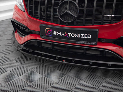 Maxton Design - FRONT SPLITTER V.1 MERCEDES-BENZ A45 AERO W176 FACELIFT