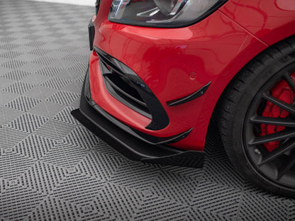 Maxton Design - STREET PRO FRONT SPLITTER + FLAPS MERCEDES-BENZ A 45 AMG AERO W176 FACELIFT