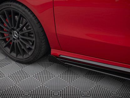 Maxton Design - STREET PRO SIDE SKIRTS DIFFUSERS + FLAPS MERCEDES-BENZ A 45 AMG W176 FACELIFT