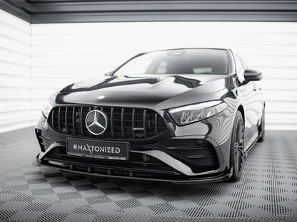 Maxton Design - Street PRO Front Splitter + Flaps Mercedes-AMG A35 W177 Facelift