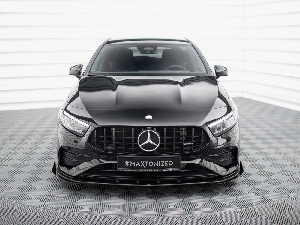 Maxton Design - Street PRO Front Splitter + Flaps Mercedes-AMG A35 W177 Facelift