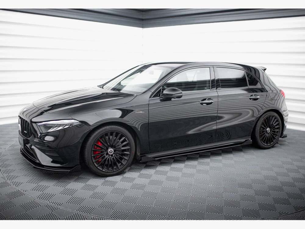 Maxton Design - Street PRO Side Skirts Diffusers + Flaps Mercedes-AMG A35 W177 Facelift