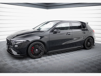 Maxton Design - Street PRO Side Skirts Diffusers + Flaps Mercedes-AMG A35 W177 Facelift