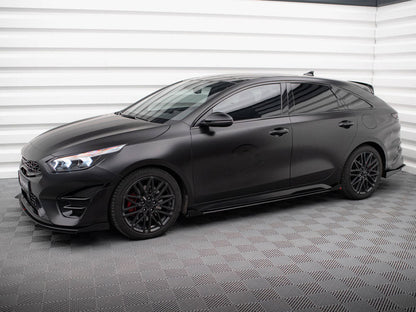 Maxton Design - Street PRO Side Skirts Diffusers + Flaps Kia Proceed GT / GT-Line Mk1 Facelift / Ceed GT Mk3 Facelift