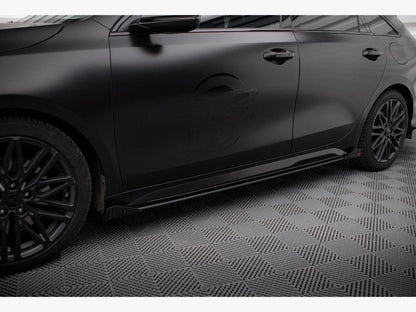 Maxton Design - Street PRO Side Skirts Diffusers + Flaps Kia Proceed GT / GT-Line Mk1 Facelift / Ceed GT Mk3 Facelift