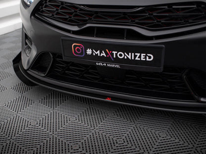 Maxton Design - Street PRO Front Splitter + Flaps Kia Proceed GT Mk3 Facelift / Ceed GT / GT - Line Mk1 Facelift