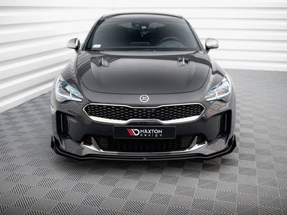Maxton Design - STREET PRO FRONT SPLITTER + FLAPS KIA STINGER GT / GT-LINE MK1