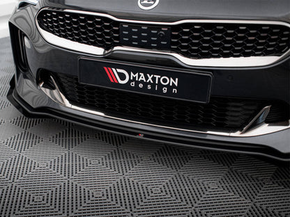 Maxton Design - STREET PRO FRONT SPLITTER + FLAPS KIA STINGER GT / GT-LINE MK1